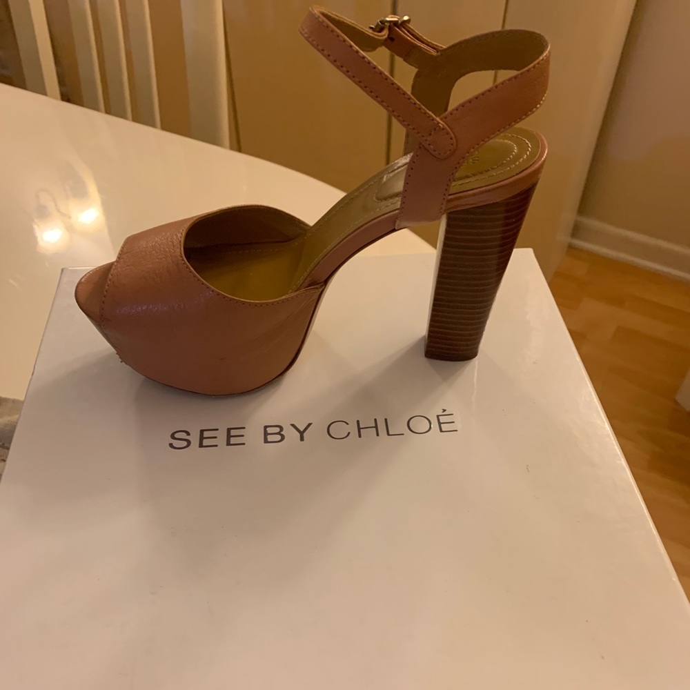 Beige heels. Original Box and original bag.